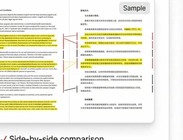 Bilingual Contract Review - Sample preview